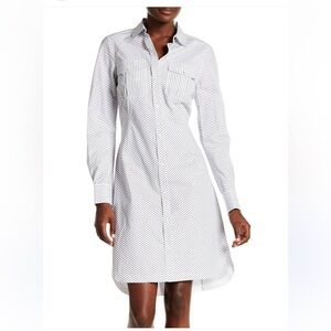 Rag & Bone 152514 Albion Shirt Dress Blue/White Stripe Sz.